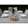 Tavolo polyrattan Adila bianco ghiaccio 160x90 cm giardino
