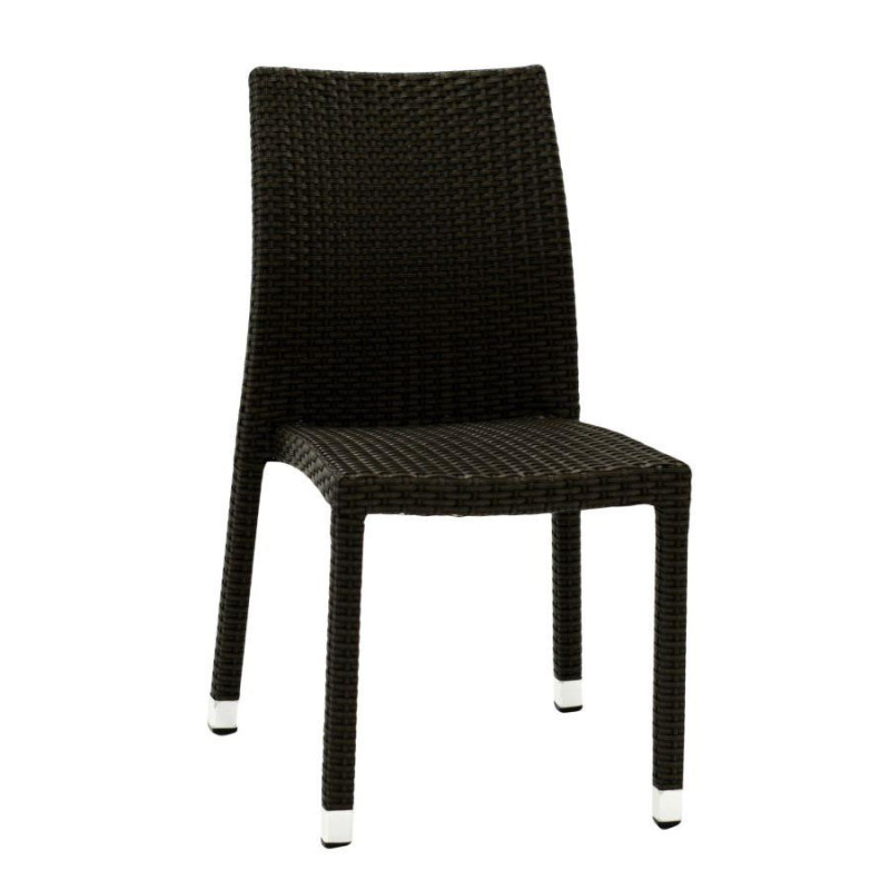 Sedia polyrattan Adila noce quadro cm47x61h44/46/88 resistente