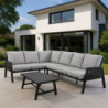 Salotto alluminio Riverdale angolare antracite outdoor moderno