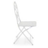 Tavolo metallo Leila bianco 60x60 cm con 2 sedie elegante