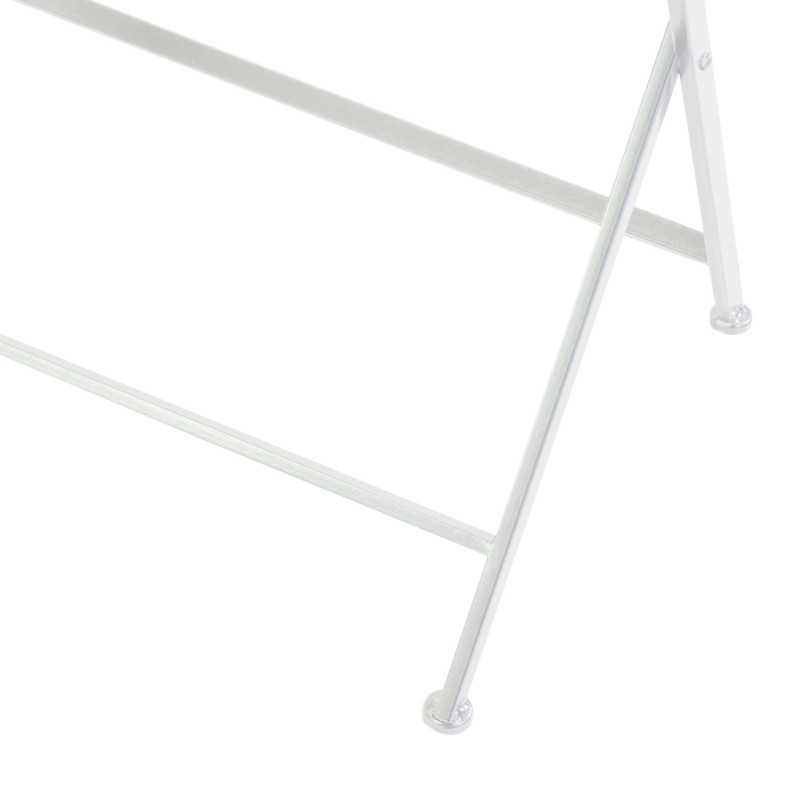 Tavolo metallo Leila bianco rettangolare cm 120x60h75