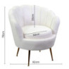 Poltrona tessuto bouclé Tulipan crema 73x72x77 cm casa