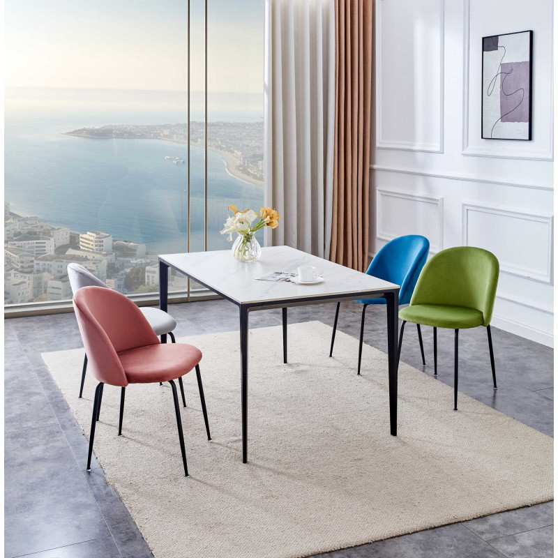 Sedia Sammi crema struttura nero - Eleganza e comfort casa