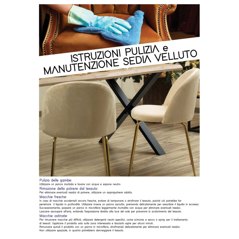 Sedia velluto Sammi rosa antico struttura oro - Eleganza moderna