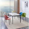 Sedia velluto Sammi verde struttura nero - Eleganza e comfort