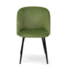 Poltrona velluto Ruby verde struttura nera 56,5x54xH46/81 cm