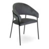 Poltrona velluto Chloe grigio 59x51x49 cm elegante moderna