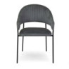 Poltrona velluto Chloe grigio 59x51x49 cm elegante moderna