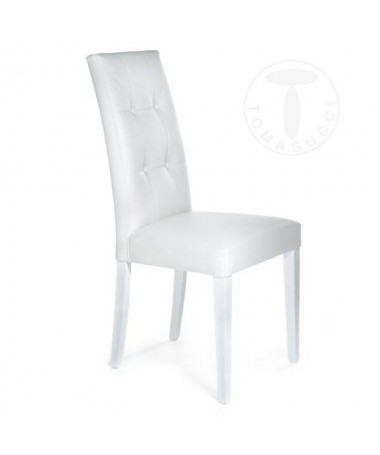 Sedia in pelle sintetica Dada - set da 2 bianco