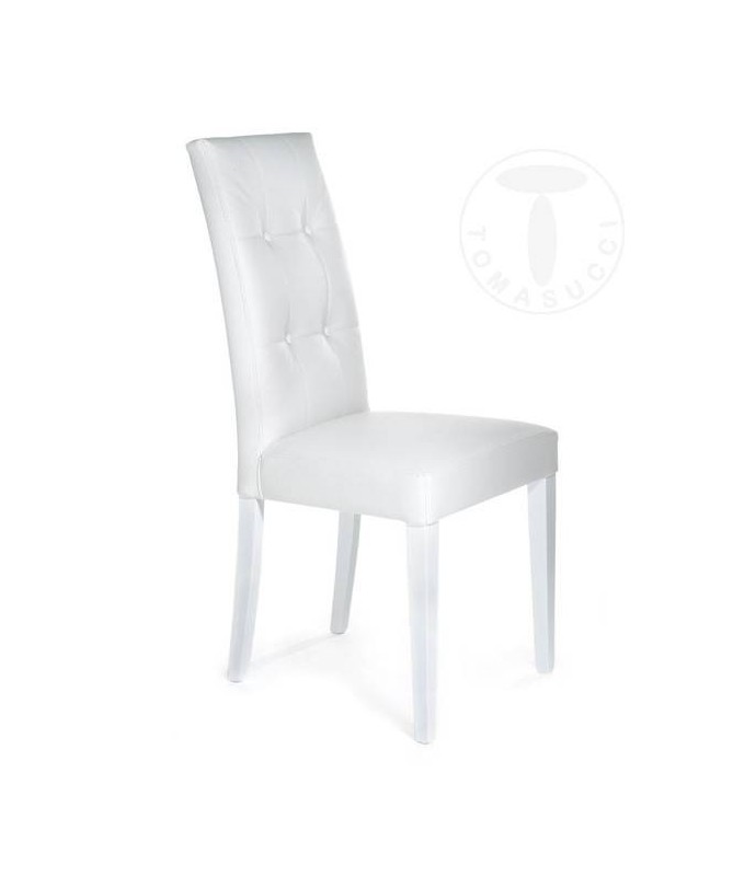 Sedia in pelle sintetica Dada - set da 2 bianco