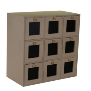 Zoom Portatutto legno naturale 9 cassetti cm 35x18h35