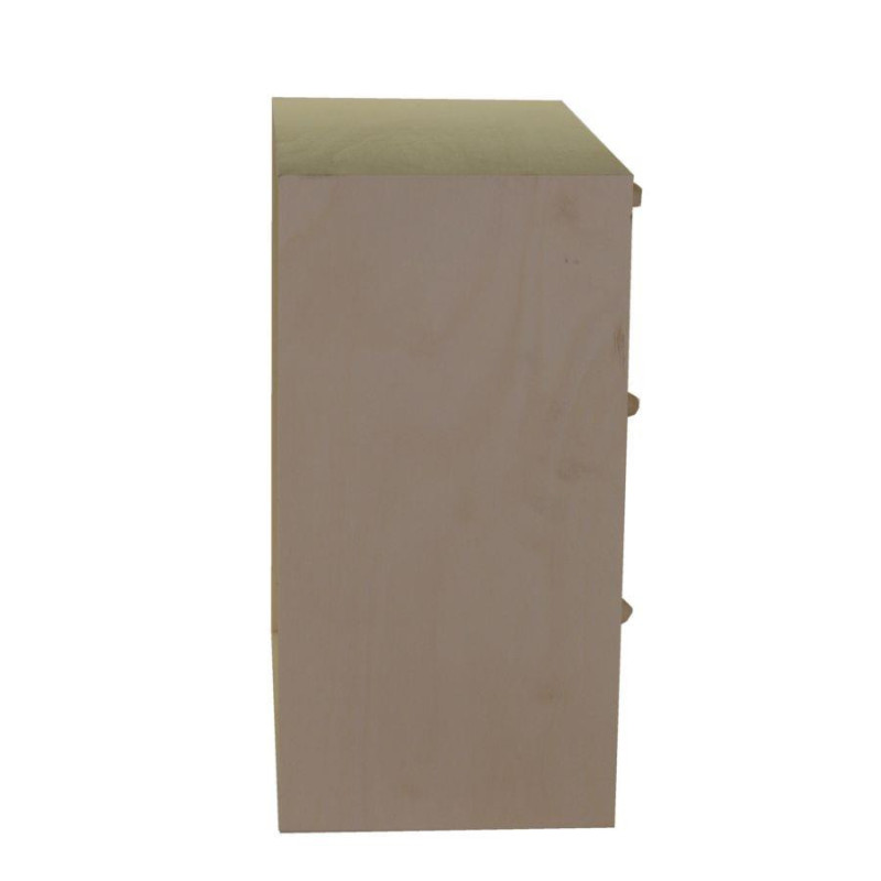 Portatutto legno naturale 9 cassetti 35x18x35 cm pratico arredo