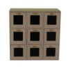 Portatutto legno naturale 9 cassetti 35x18x35 cm pratico arredo