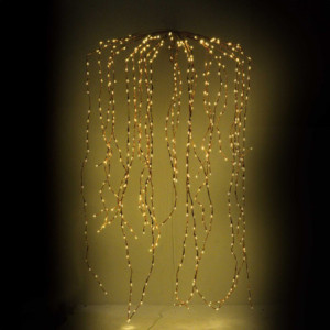 Zoom Luce cascata 648 led fissi+81 flash caldo al. fissa filo rame 70xh220x6
