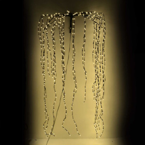 Zoom Luce cascata 567 led fissi+81 flash caldo al. fissa filo marrone 70xh220x6