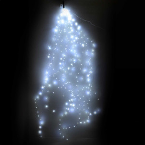 Zoom Set di 2 Luce cascata 160 micro led bianco freddo alimentazione fissa uso esterno