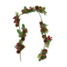 Festone plastica rosso 150 cm decorazione natalizia resistente