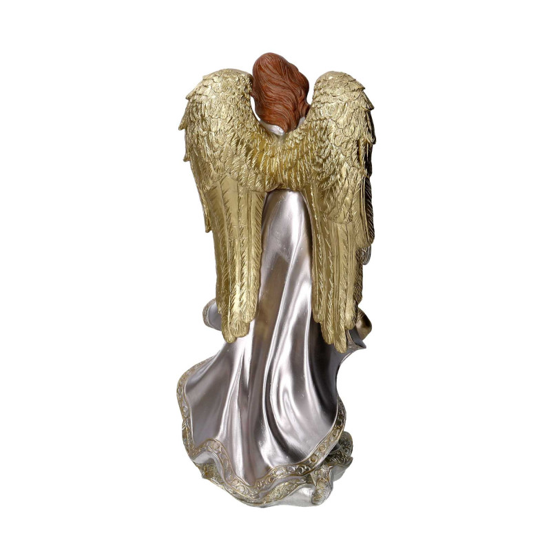 Angelo resina con chitarra oro 18,2x16,4x37,8 cm decorazione