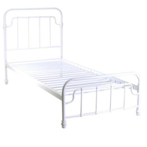 Zoom Letto viareggio classico bianco metallo singolo cm90x200