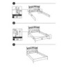 Letto Nodi matrimoniale bianco metallo 160x195 cm elegante