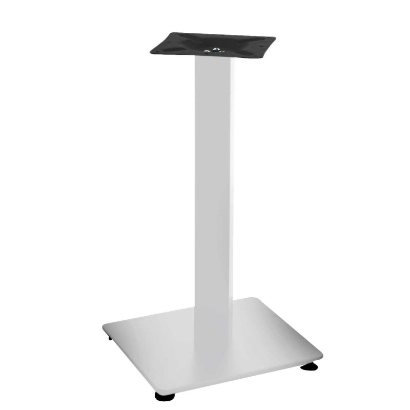 Base tavolo acciaio bianco quadro 40x40x72 cm robusta e moderna