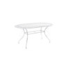 Tavolo metallo new old bianco crema ovale cm 160x90h72