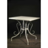 Tavolo metallo New Old bianco quadro 70x70 cm per giardino