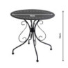Tavolo metallo New Old antracite tondo Ø70 cm per giardino