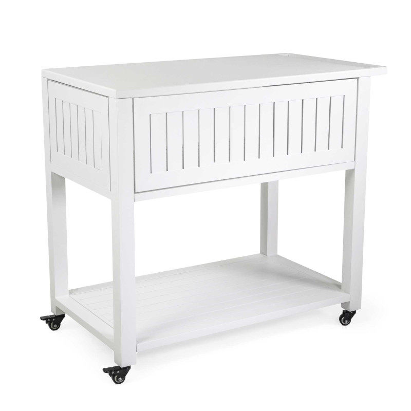 Carrello cucina alluminio bianco 102x54,5xH90 robusto salvaspazio