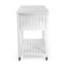 Carrello cucina alluminio bianco 102x54,5xH90 robusto salvaspazio