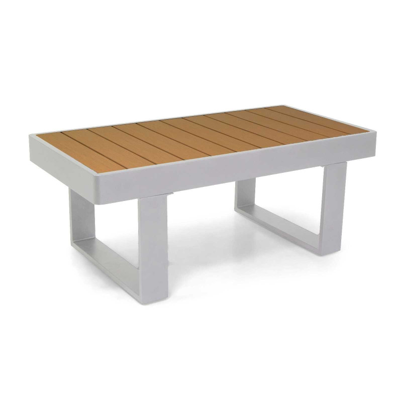 Salotto alluminio bianco Blaine 3 posti da esterno moderno