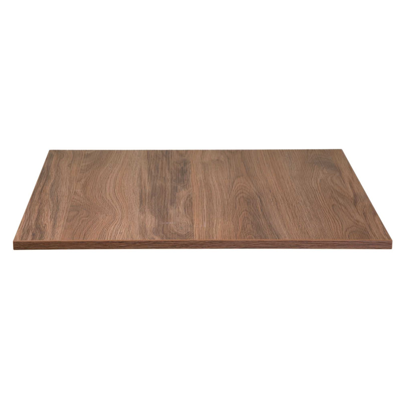Top tavolo nobilitato rovere naturale quadro 69x69x1,8 cm resistente