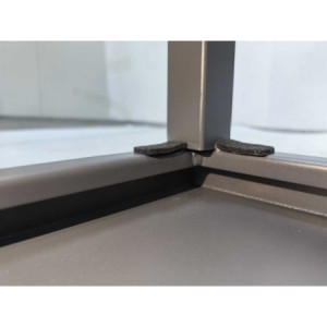 Zoom Tavolino metallo New Elma antracite quadro cm 35x35h42