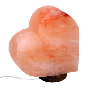 Zoom Lampada sale base legno cuore con attacco cm18x8h19,5