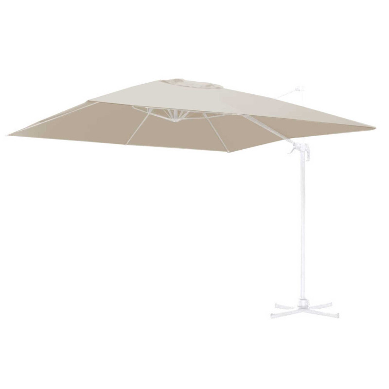 Ombrellone alluminio Montana 3x3 m palo laterale bianco panna
