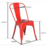 Sedia ferro New Bristol bianco antico seduta legno 43x43x84 cm