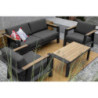 Salotto Idaho Mammut alluminio legno teak 2+2 antracite giardino