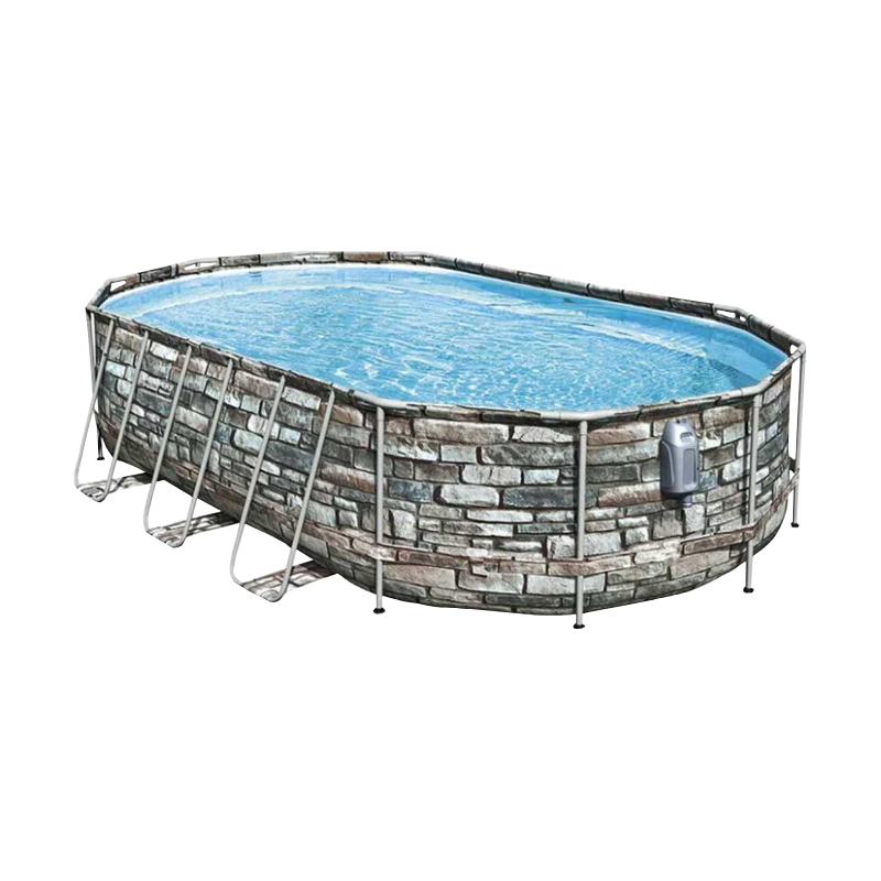 Piscina Power Steel Comfort Jet ovale 610x366x122 cm