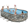 Piscina Power Steel Comfort Jet ovale 610x366x122 cm