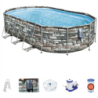 Piscina Power Steel Comfort Jet ovale 610x366x122 cm