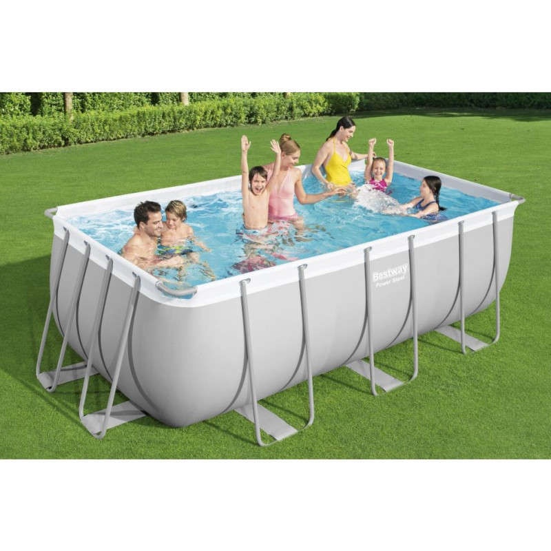 Piscina rettangolare 412x201x122 cm con filtro e scaletta