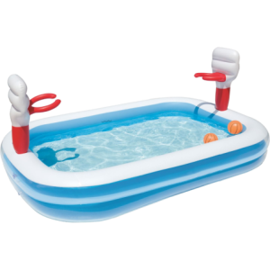 Piscinetta per bambini con canestro gonfiabile gioco pallacanestro
