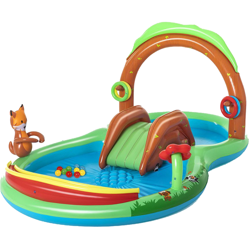 Play Center Friendly Woods 295x199x130cm con scivolo e spruzzi