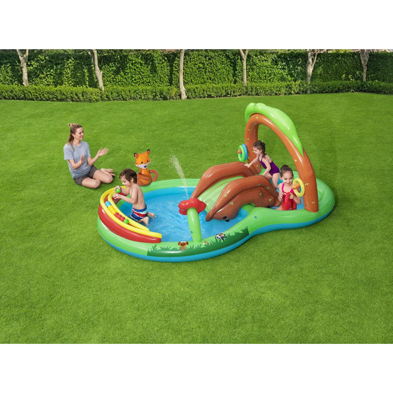 Play Center Friendly Woods 295x199x130cm con scivolo e spruzzi