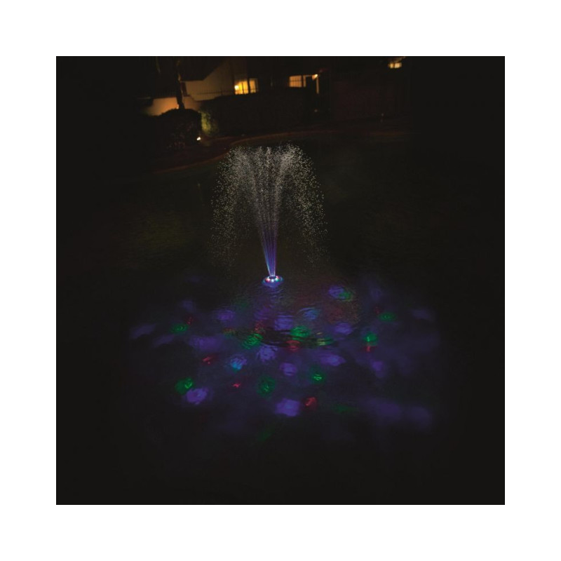 Fontana piscina con luci LED Flowclear effetto scenografico