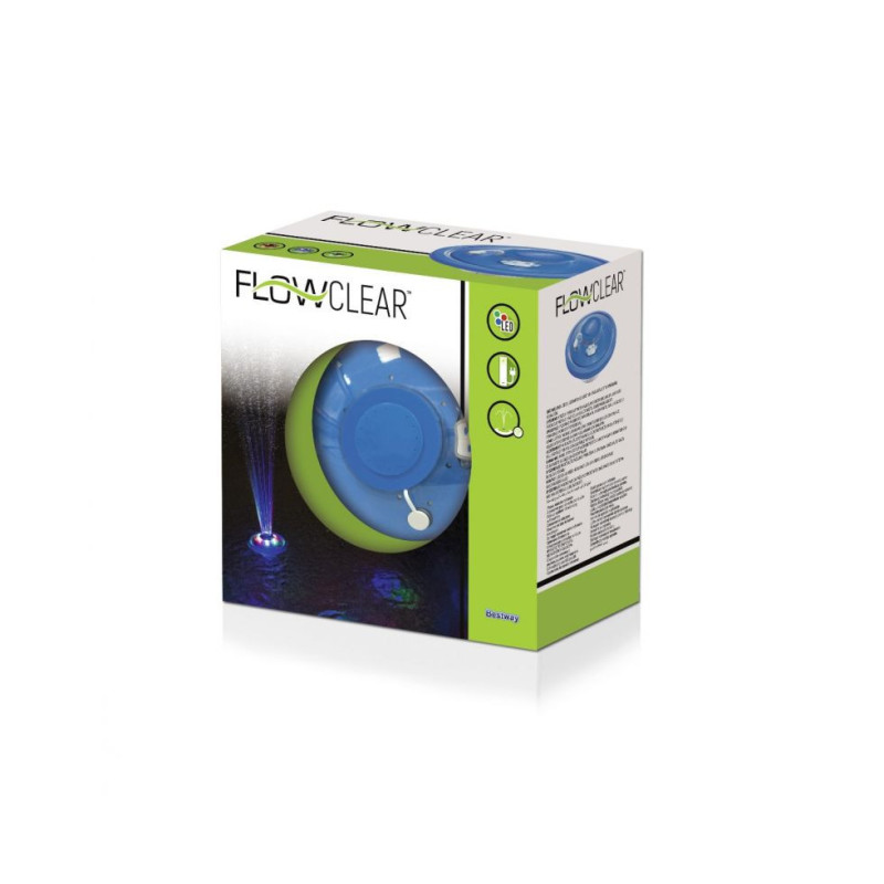 Fontana piscina con luci LED Flowclear effetto scenografico