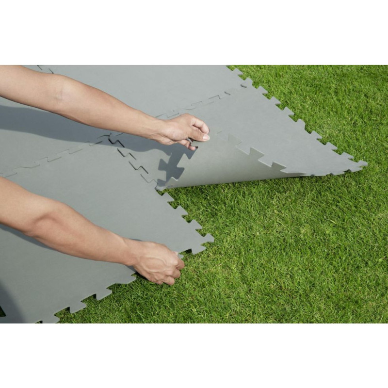 Tappetino base grigio 50x50cm protezione piscina copre 2,25 mq