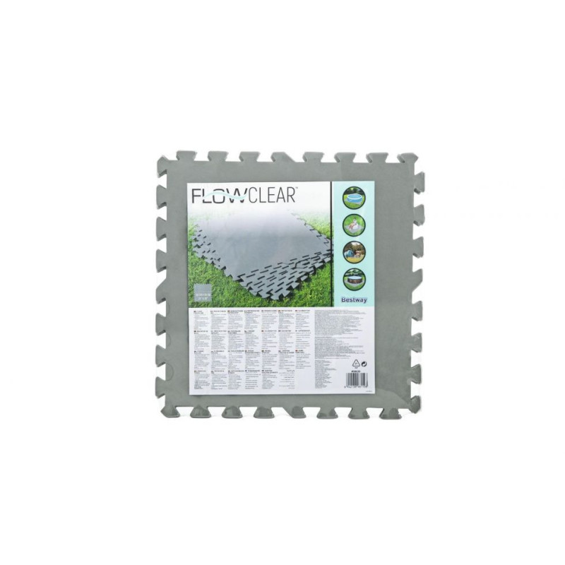 Tappetino base grigio 50x50cm protezione piscina copre 2,25 mq