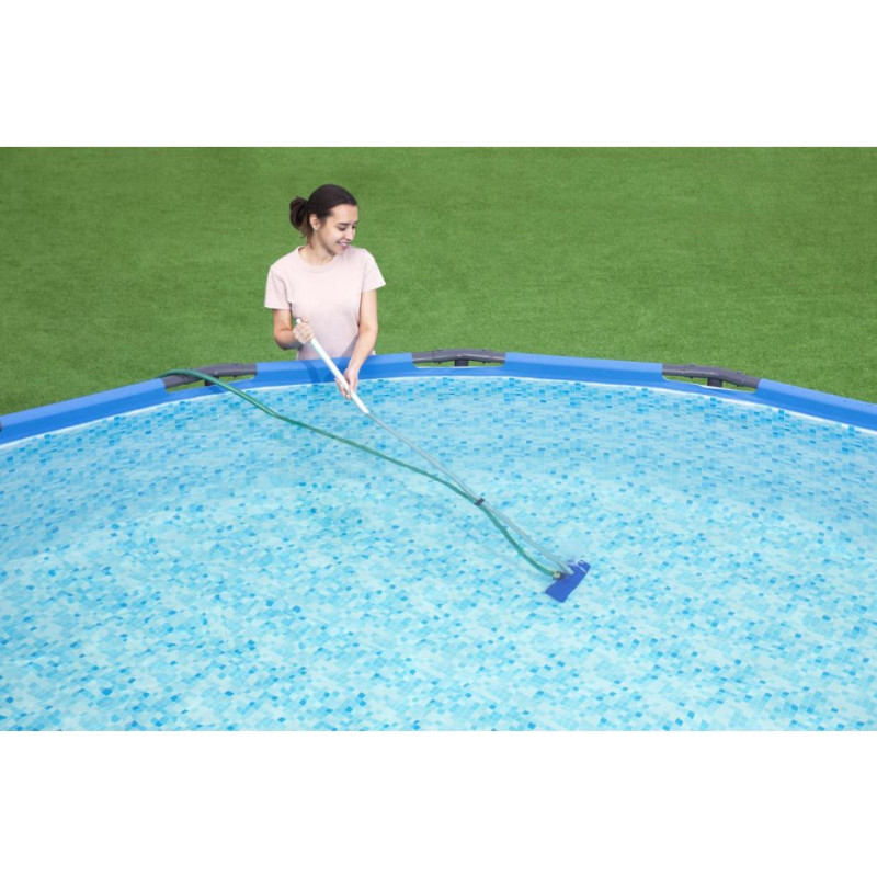 Kit accessori piscina Deluxe completo con asta, retino e test