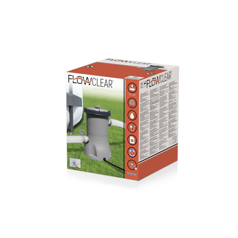 Pompa filtro 2006 lt/h cartuccia II 45W per piscina pulita